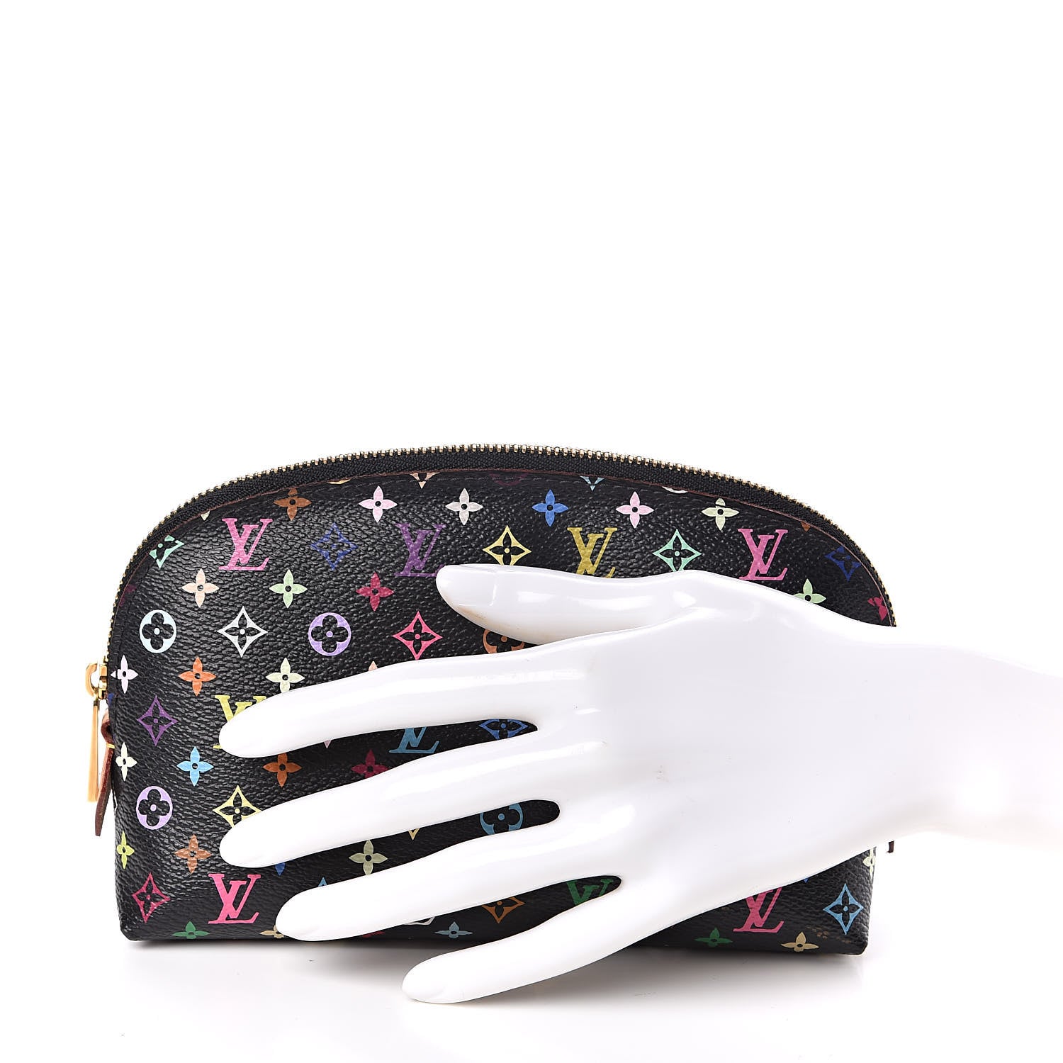 Louis Vuitton Monogram Multicolor Cosmetic Pouch Black Grenade 2 of 11