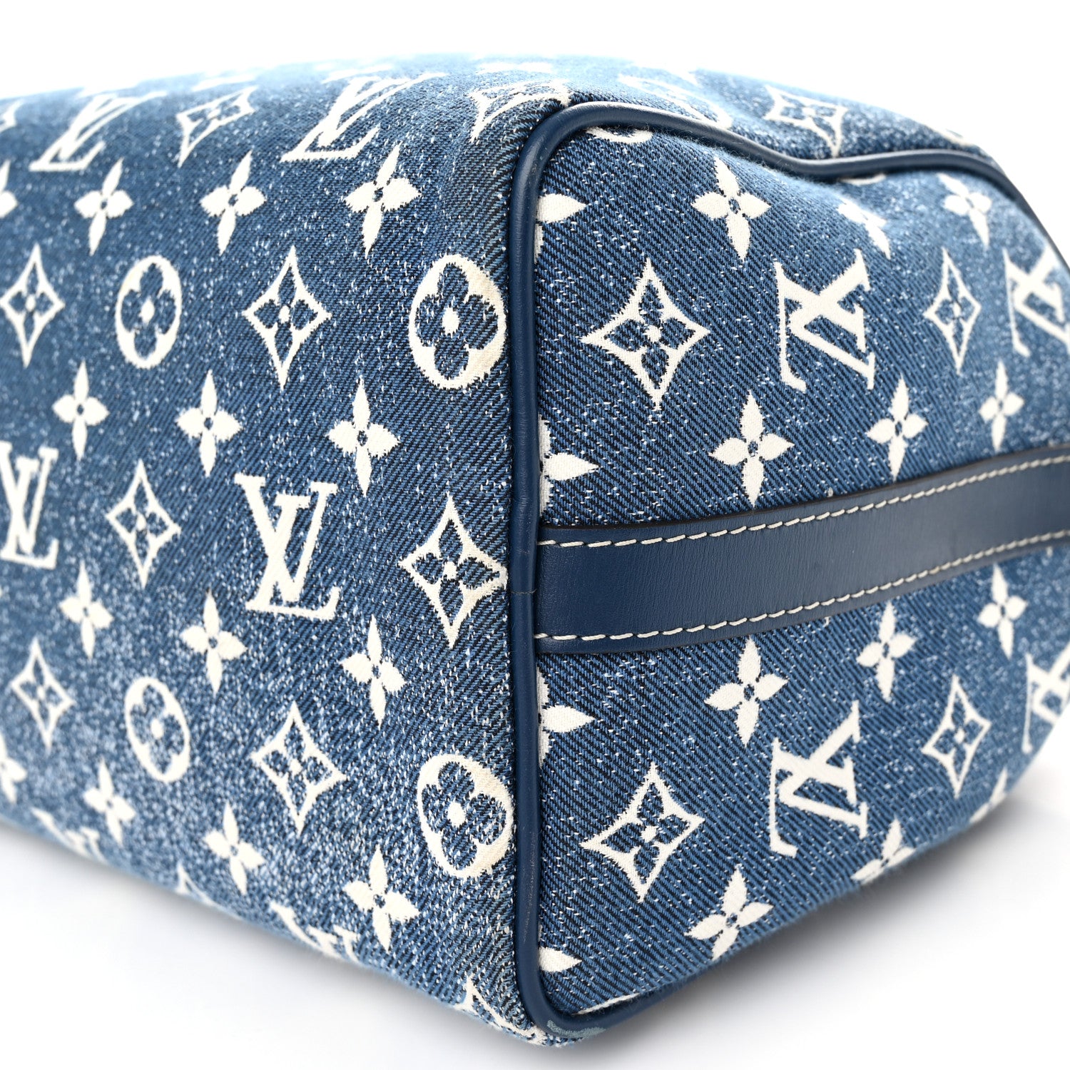 Louis Vuitton Monogram Jacquard Denim Speedy Bandouliere 25 Bleu 10 of 10