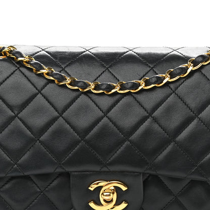 Chanel Lambskin Quilted Medium Double Flap Black 9 of 14