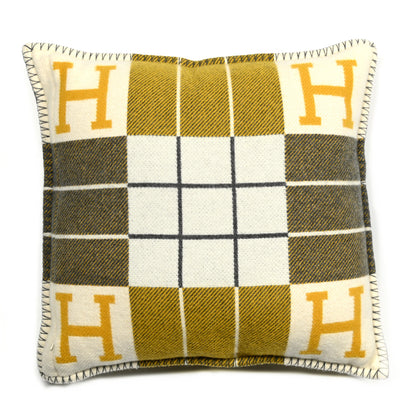 Hermes Wool Cashmere Avalon III Pillow PM Gris Soleil 4 of 6