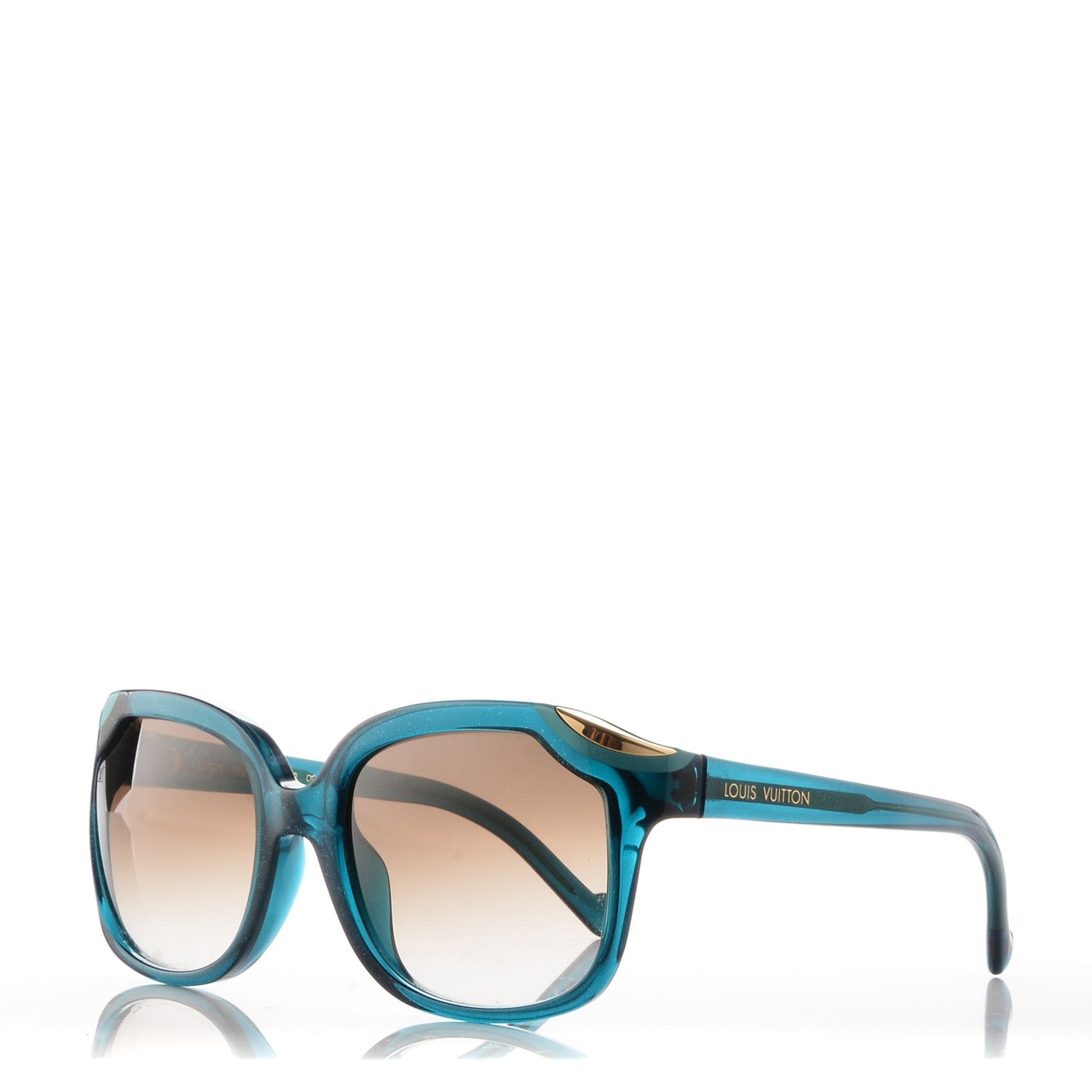 Louis Vuitton Ivy Cat Sunglasses Z0727E Petrole Blue 1 of 8