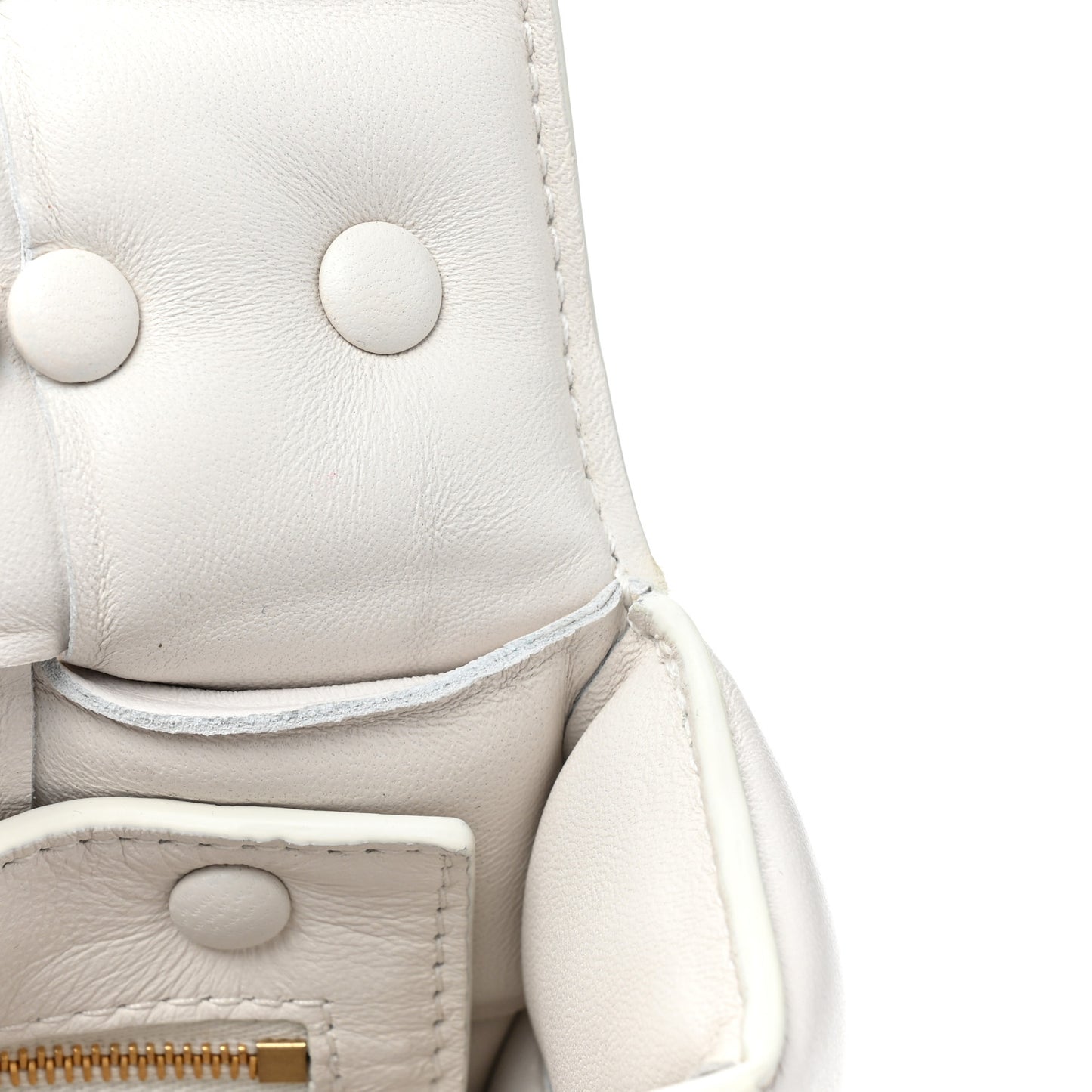 Lambskin Maxi Intreccio Padded Chain Cassette Crossbody Bag White