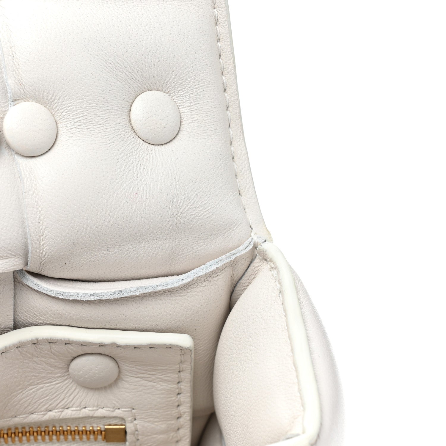 Bottega Veneta Lambskin Maxi Intreccio Padded Chain Cassette Crossbody Bag White 11 of 16