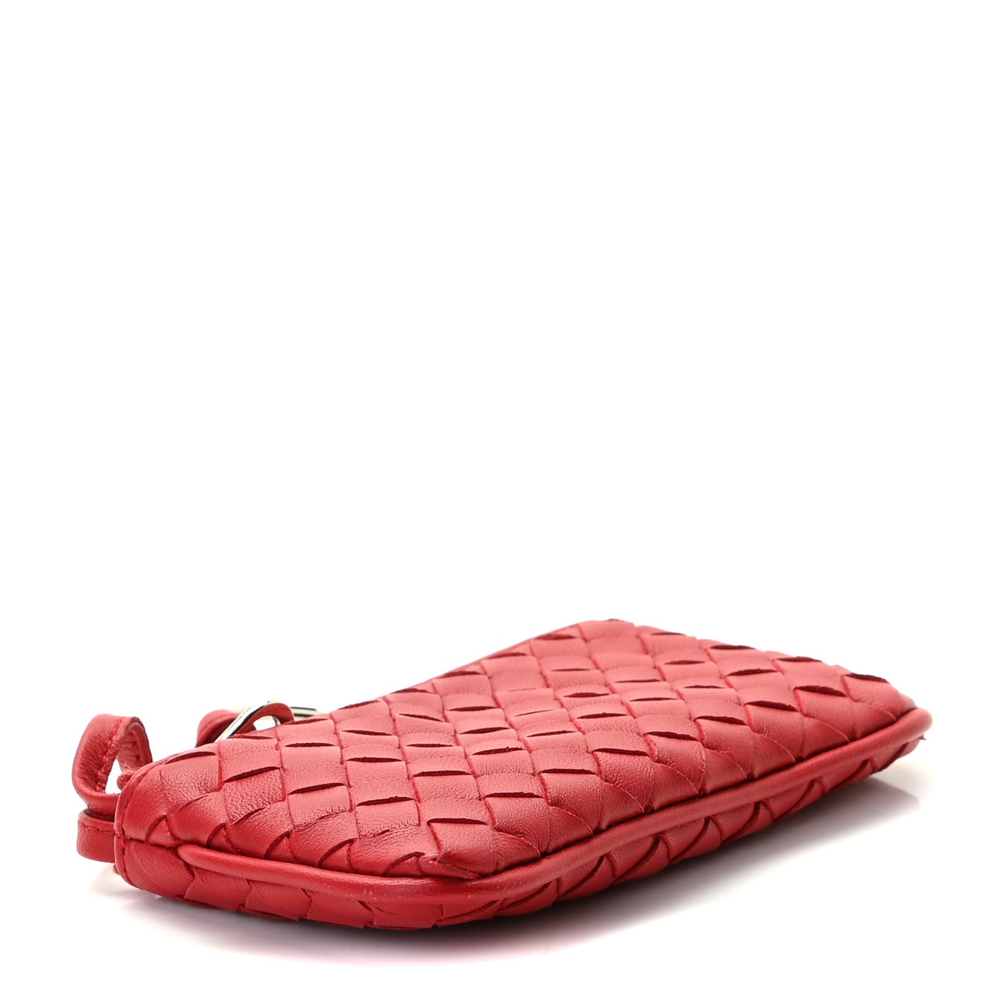 Nappa Intrecciato Key Holder Red