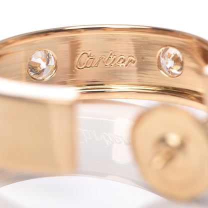Cartier 18K Yellow Gold 6 Diamond 5.5mm LOVE Hoop Earrings 4 of 6