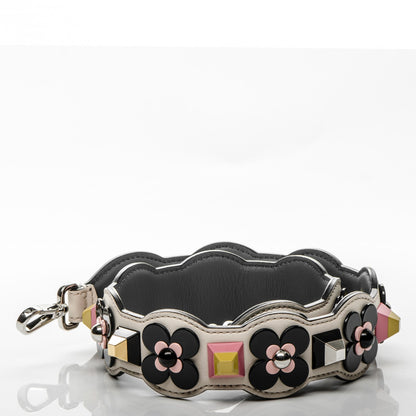 Fendi Vitello Dolce Plexiglass Flowerland Studded Strap You Camelia Multicolor 3 of 5