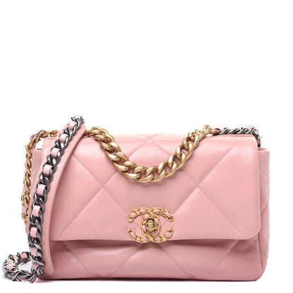 Chanel Goatskin Quilted Medium 19 Flap Light Pink 1 of 18