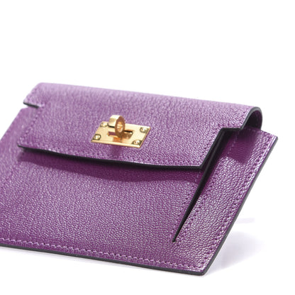 Hermes Chevre Mysore Kelly Pocket Compact Wallet Anemone 9 of 10