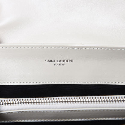 Saint Laurent Calfskin Y Quilted Monogram Small Loulou Chain Satchel Ivory 6 of 11