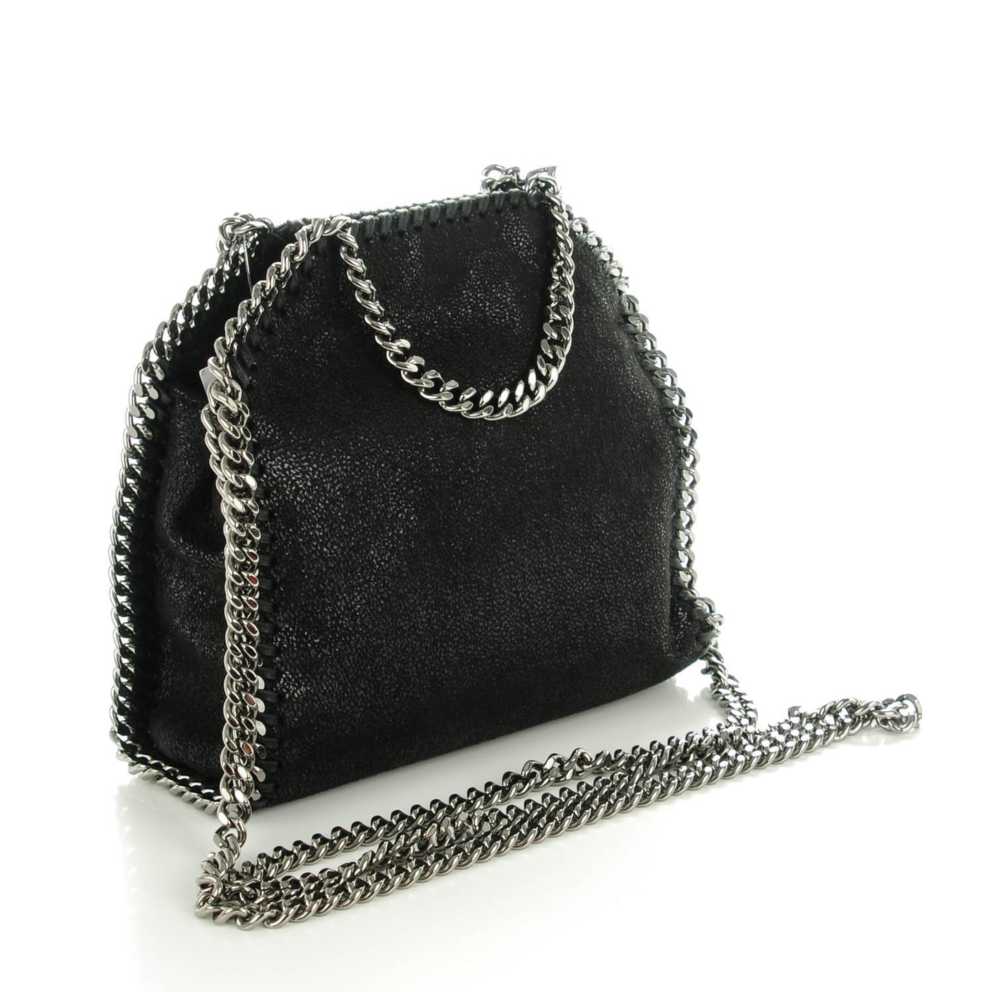 Shaggy Deer Tiny Falabella Embellished Crossbody Tote Black