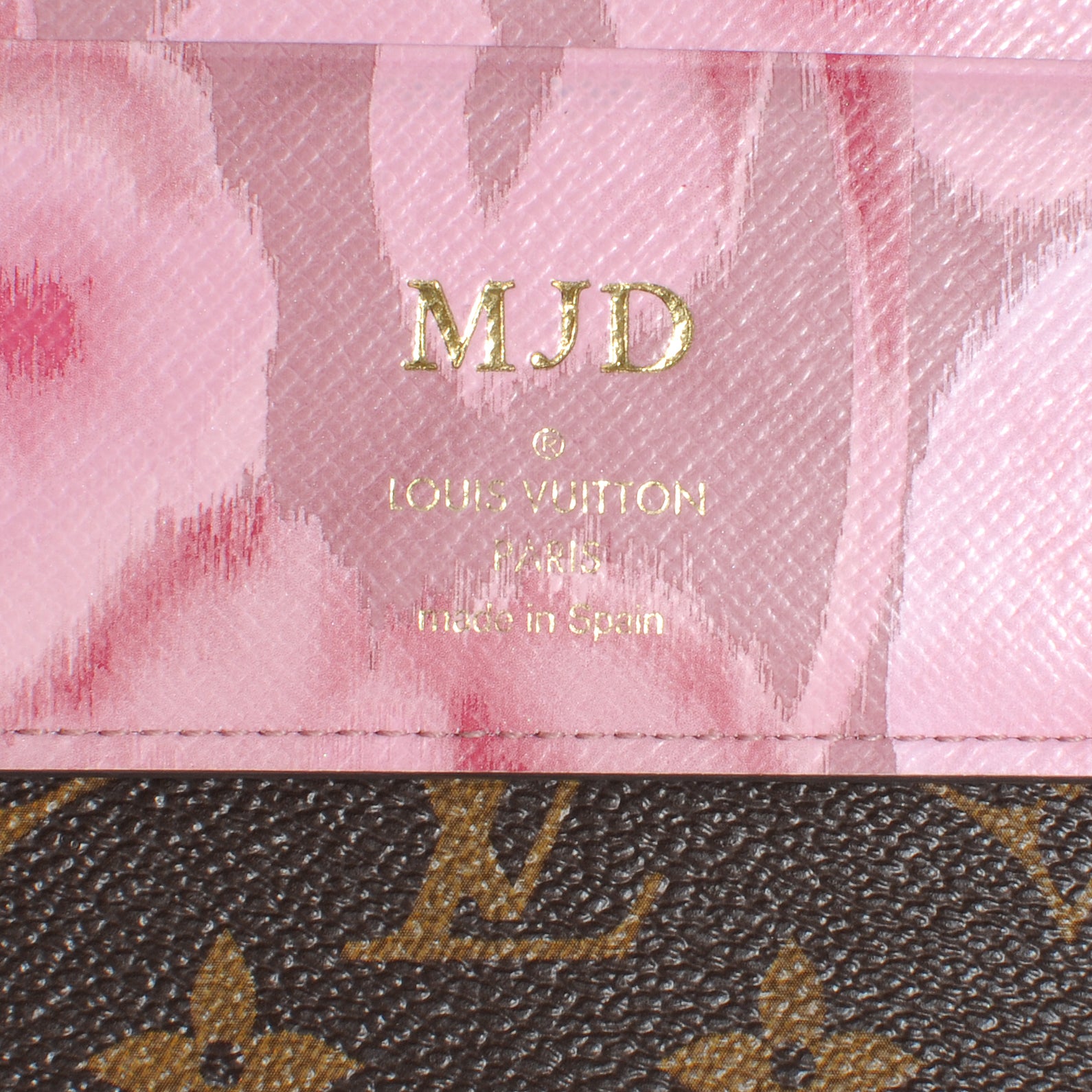 Louis Vuitton Monogram Articles de Voyage Ikat Insolite Wallet Rose Velours 6 of 7