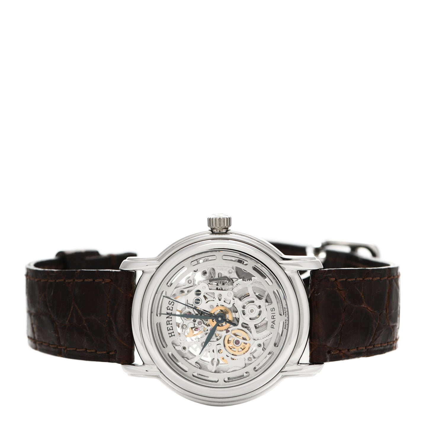 Stainless Steel Alligator 36mm Sesame TTFM Skeleton Automatic Watch Havane