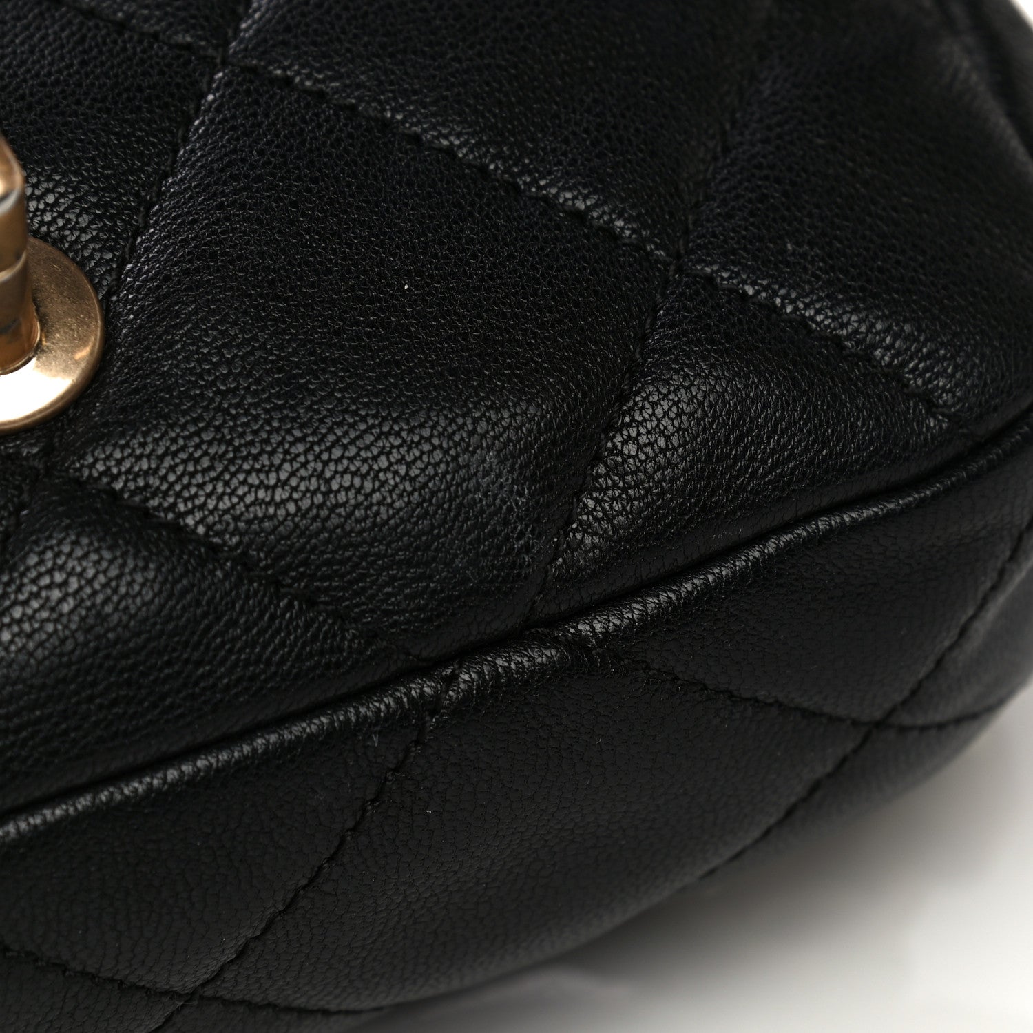 Chanel Goatskin Quilted Chanel 19 Waist Bag Black 12 of 12