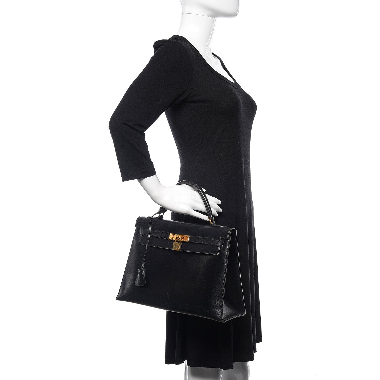 Hermes Box Kelly Sellier 32 Black 2 of 34