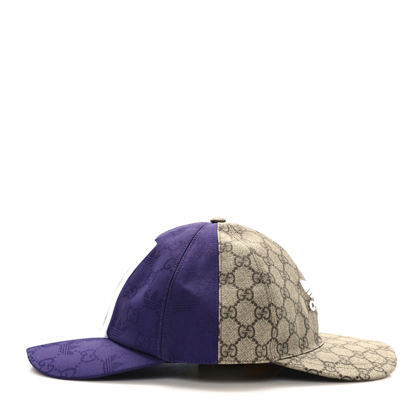 X ADIDAS GG Supreme Monogram Double Sided Baseball Hat XL Beige Ebony Dark Ameth