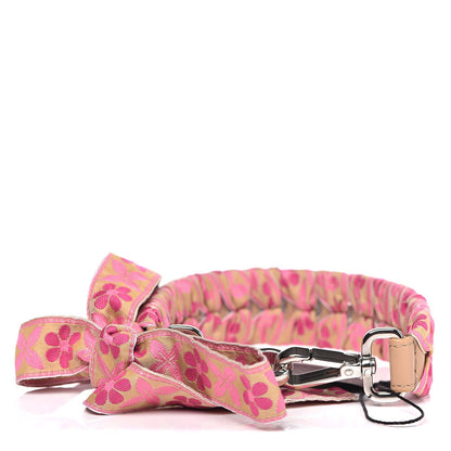 Fendi Calfskin Ribbon Lace Up Floral Strap You Pink 1 of 3