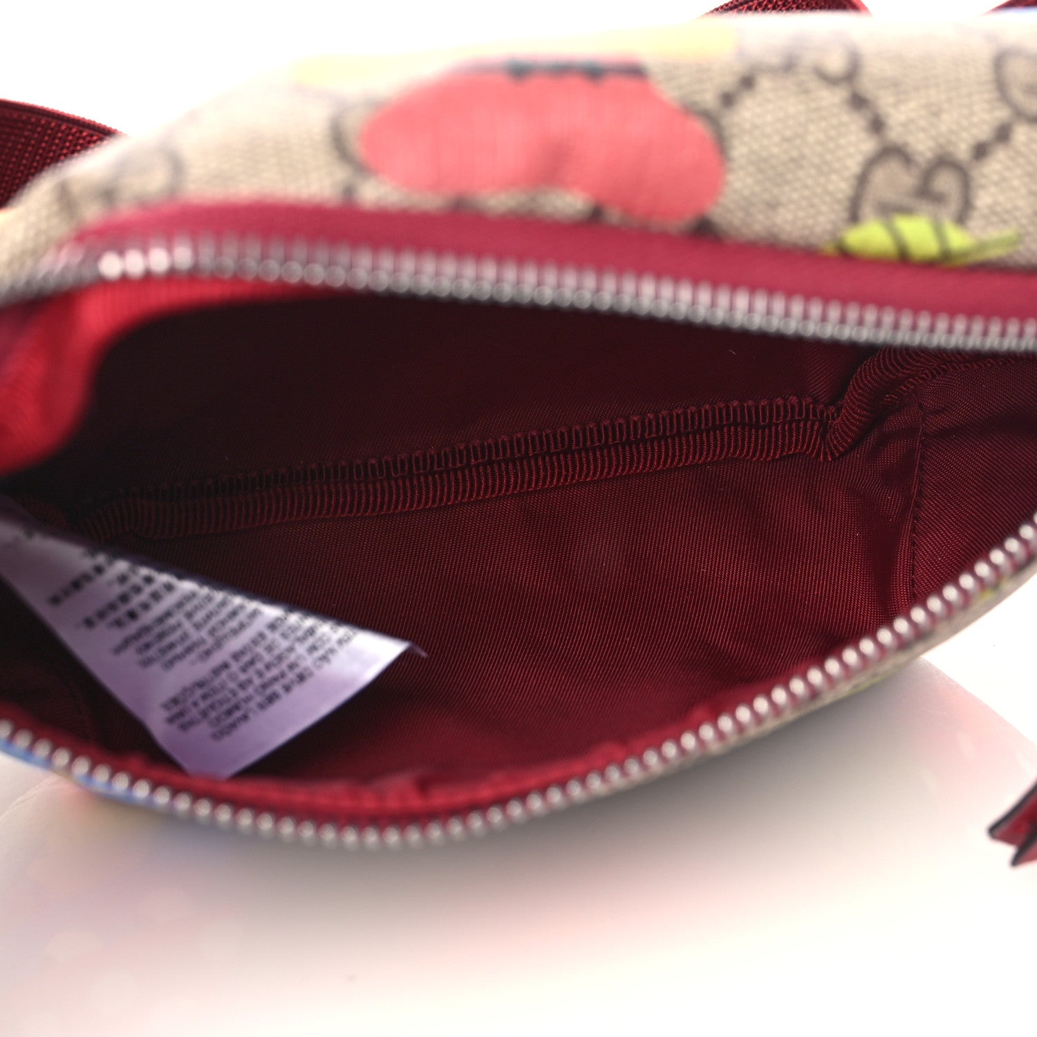 Gucci Soft GG Supreme Monogram Dancing Woodland Childrens Belt Bag Beige Ebony Multicolor 5 of 7