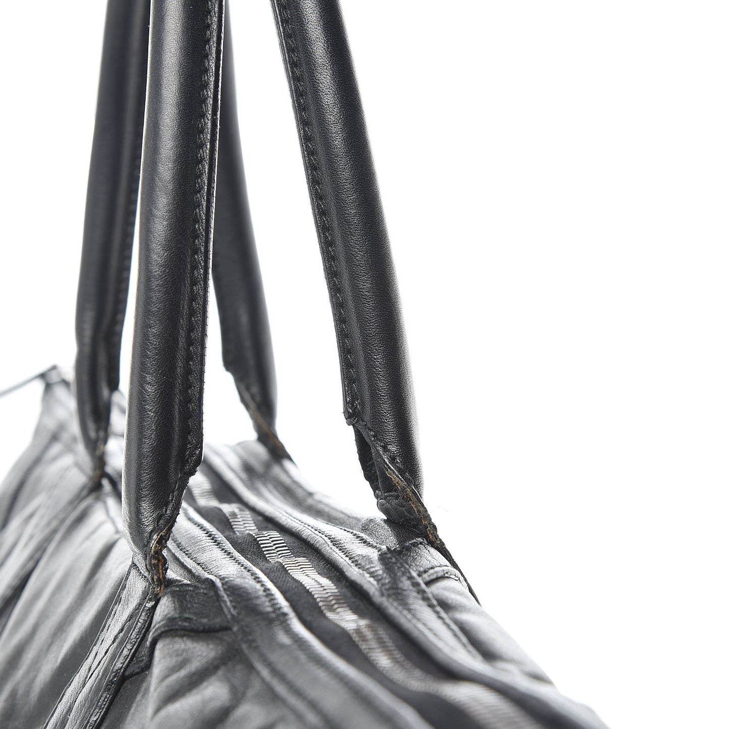 Calfskin Sac Hamptons Weekender Bag Black