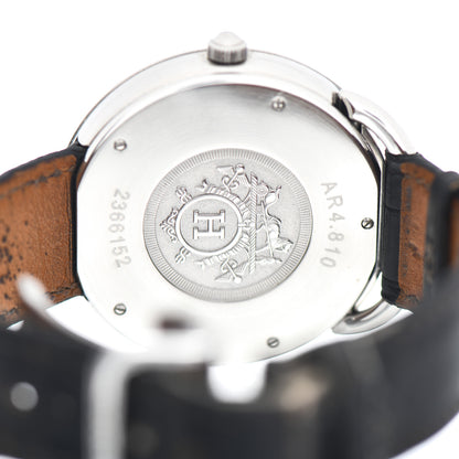 Hermes Stainless Steel Alligator 41.5mm Arceau Automatic Watch Havane 4 of 7