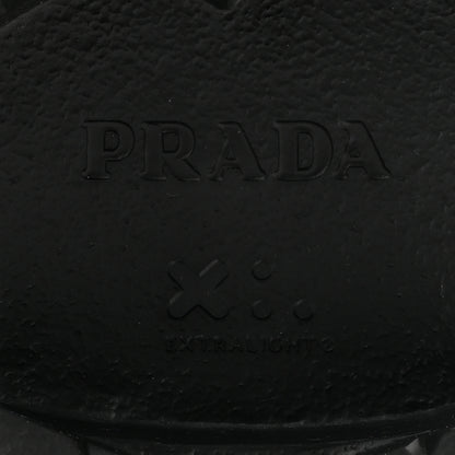 Prada Foam Rubber Triangle Logo Monolith 55mm Cage Sandals 38 Black 9 of 11