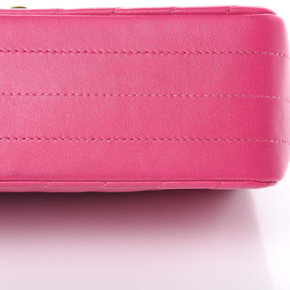 Chanel Lambskin Chevron Quilted Mini Rectangular Flap Pink 10 of 12
