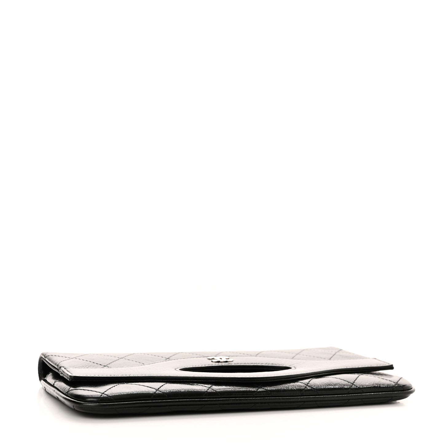 Aged Calfskin Quilted Small 31 Pouch Black