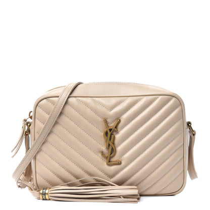 Saint Laurent Calfskin Matelasse Monogram Lou Camera Bag Nude Powder 1 of 29
