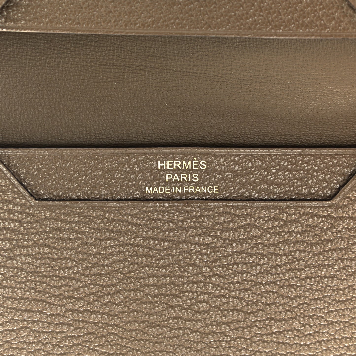 Chevre Mysore Bearn Card Holder Wallet Etoupe