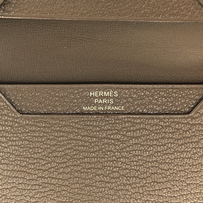 Hermes Chevre Mysore Bearn Card Holder Wallet Etoupe 6 of 8
