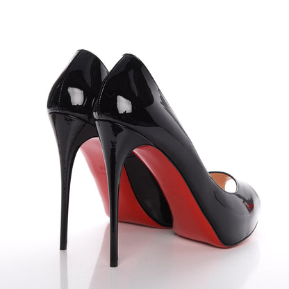 Christian Louboutin Patent New Very Prive 120 Pumps 40 Black Red 4 of 12