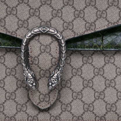 Gucci GG Supreme Monogram Python Medium Dionysus Shoulder Bag Green 7 of 13