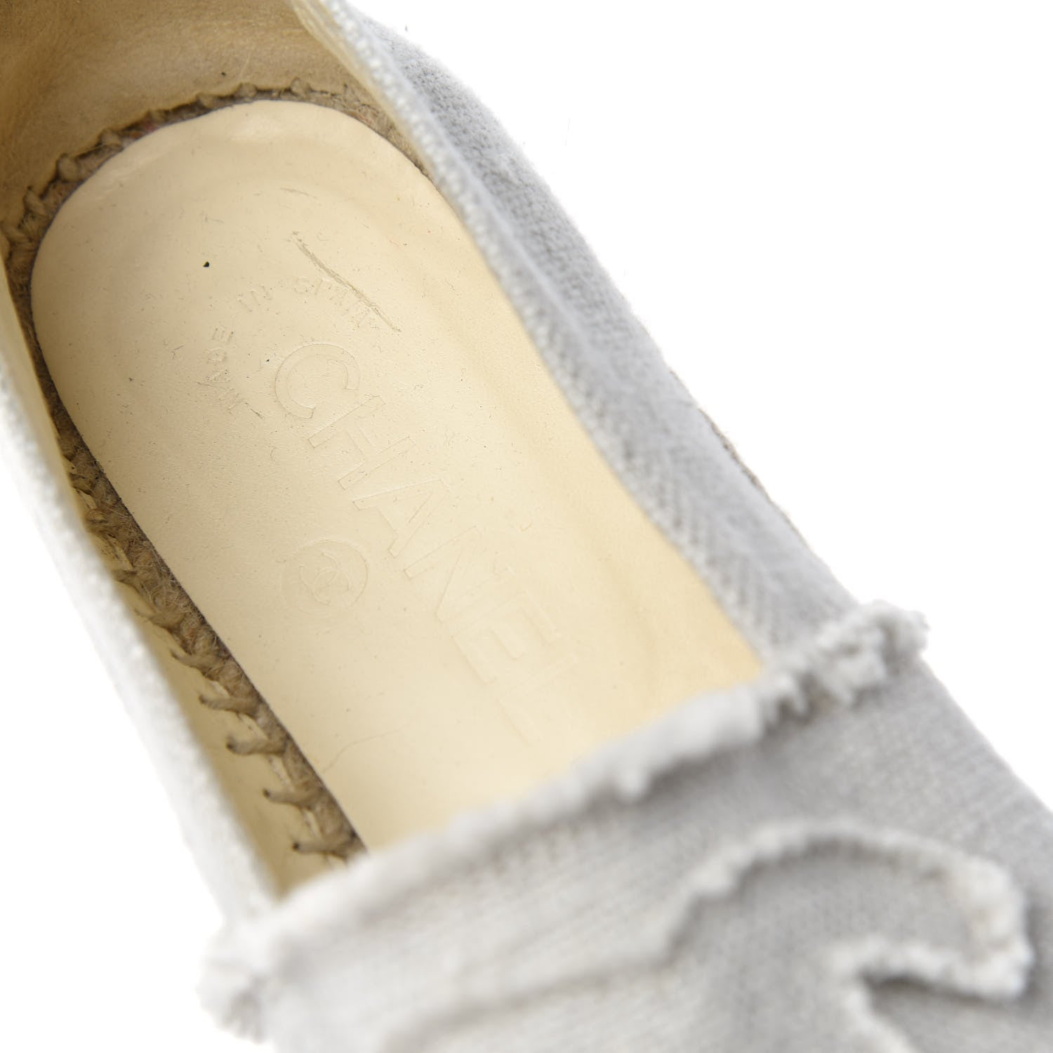 Chanel Linen CC Espadrilles 36 Beige Black 8 of 10