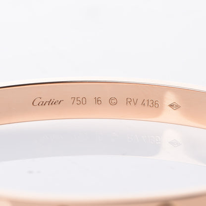Cartier 18K Pink Gold LOVE Bracelet 16 4 of 6