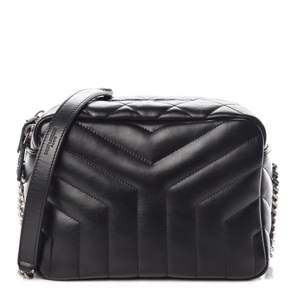 Saint Laurent Calfskin Y Quilted Monogram Small Loulou Bowling Bag Black 1 of 8