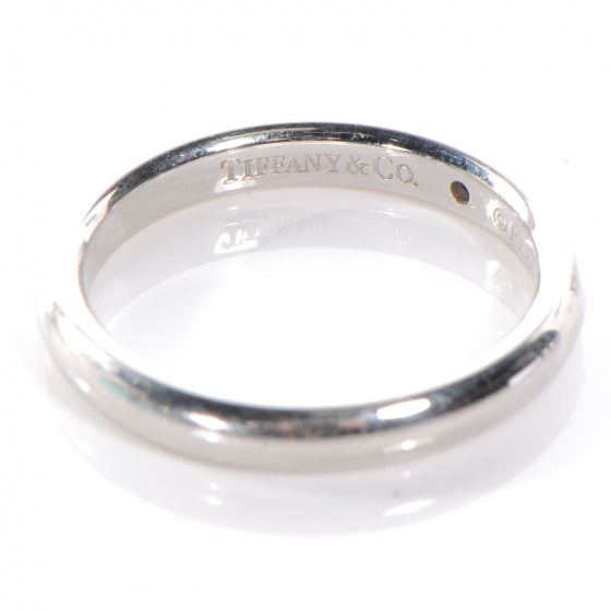 Tiffany Platinum Diamond Elsa Peretti Band Ring 5.5 5 of 6