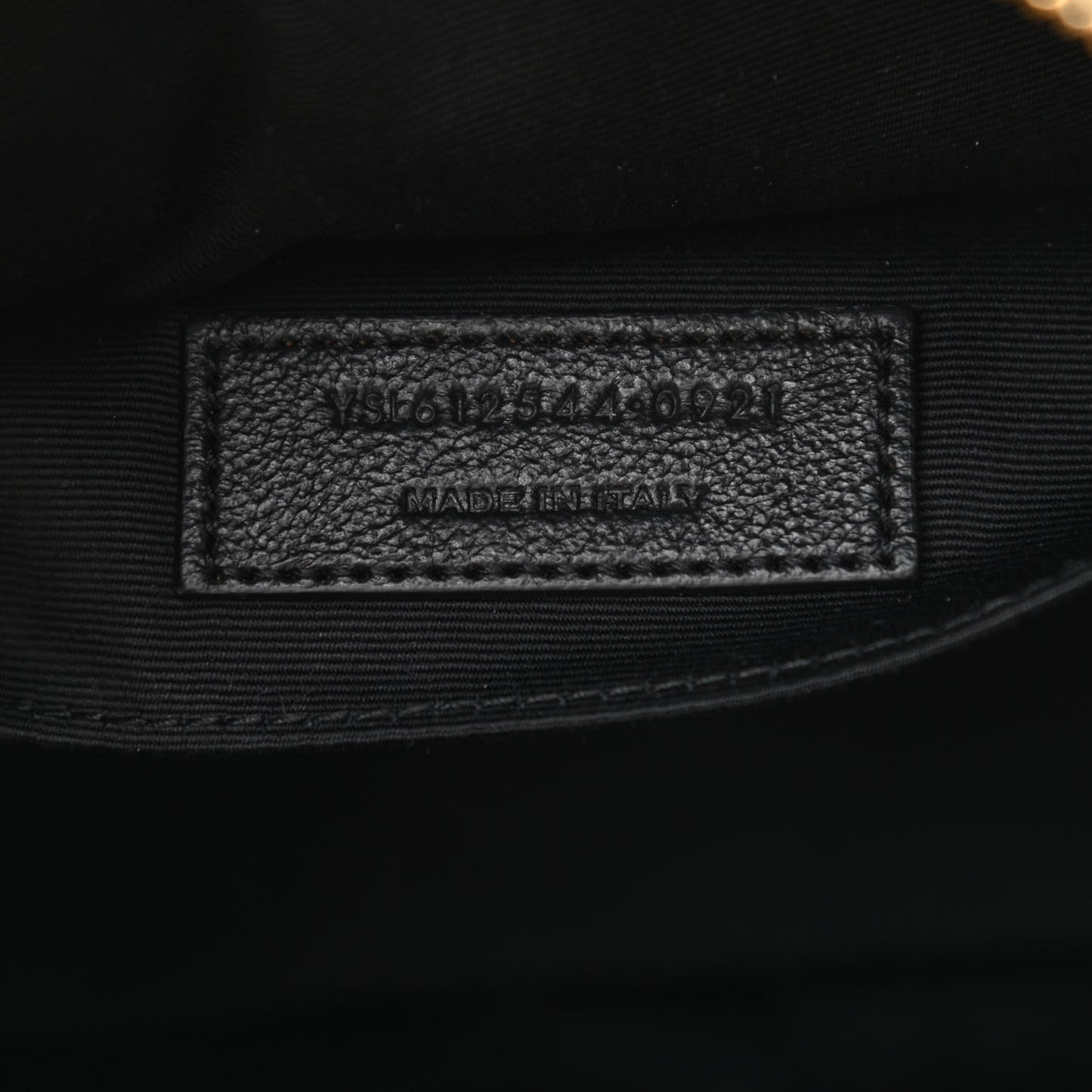 Tweed Calfskin Monogram Lou Camera Bag Black