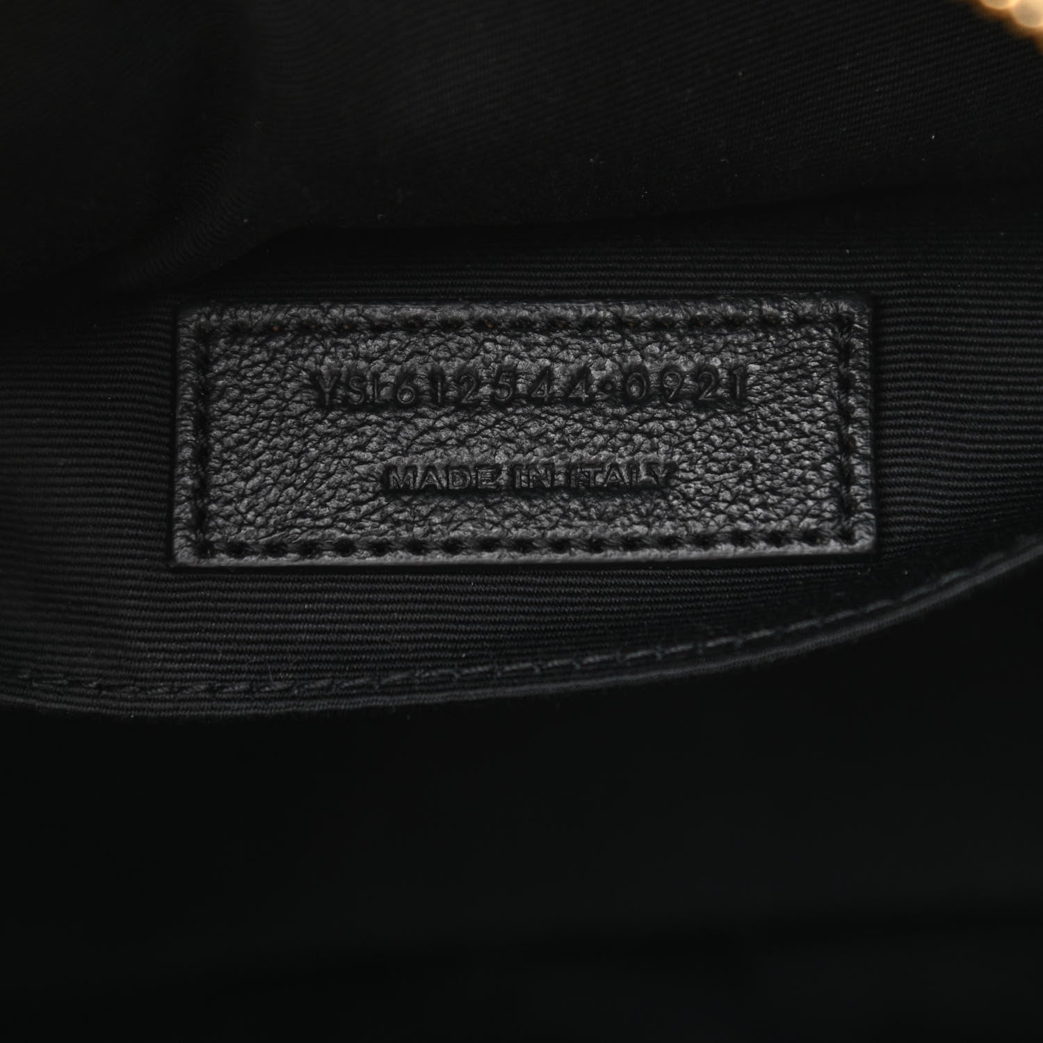 Saint Laurent Tweed Calfskin Monogram Lou Camera Bag Black 7 of 8