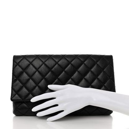 Chanel Aged Calfskin Quilted Reissue 2.55 Clutch Black 2 of 7