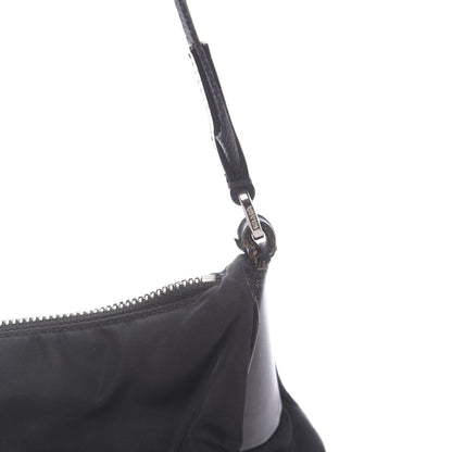 Prada Tessuto Nylon Soft Calf Shoulder Bag Black 9 of 13