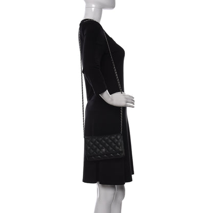 Chanel Caviar Quilted Wallet On Chain WOC Black 2 of 10