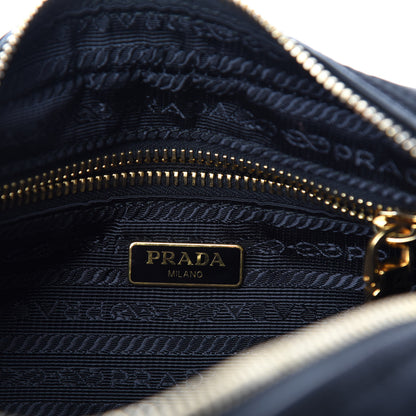Prada Tessuto Nylon Saffiano Small Crossbody Bag Black 8 of 11