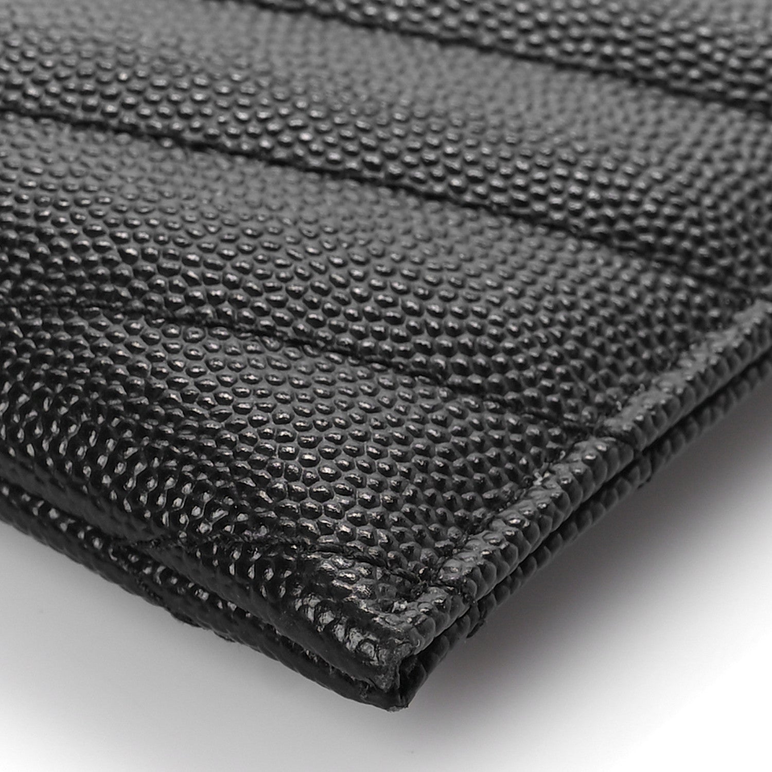 Saint Laurent Grain De Poudre Chevron Monogram Bill Pouch Black 7 of 8