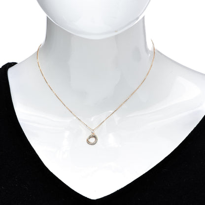 Cartier 18K Pink Yellow White Gold Diamond Trinity Pendant Necklace 2 of 4