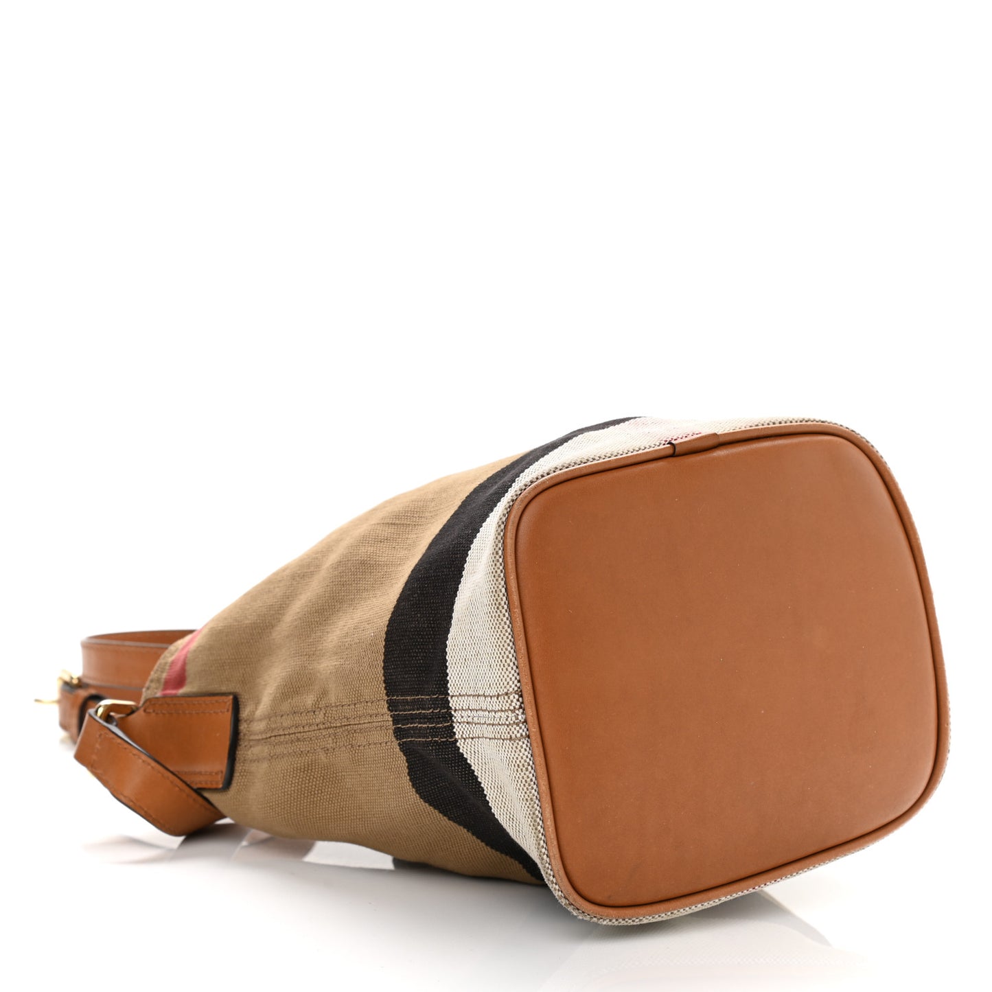 Canvas Mega Check Mini Ashby Tassel Crossbody Saddle Brown