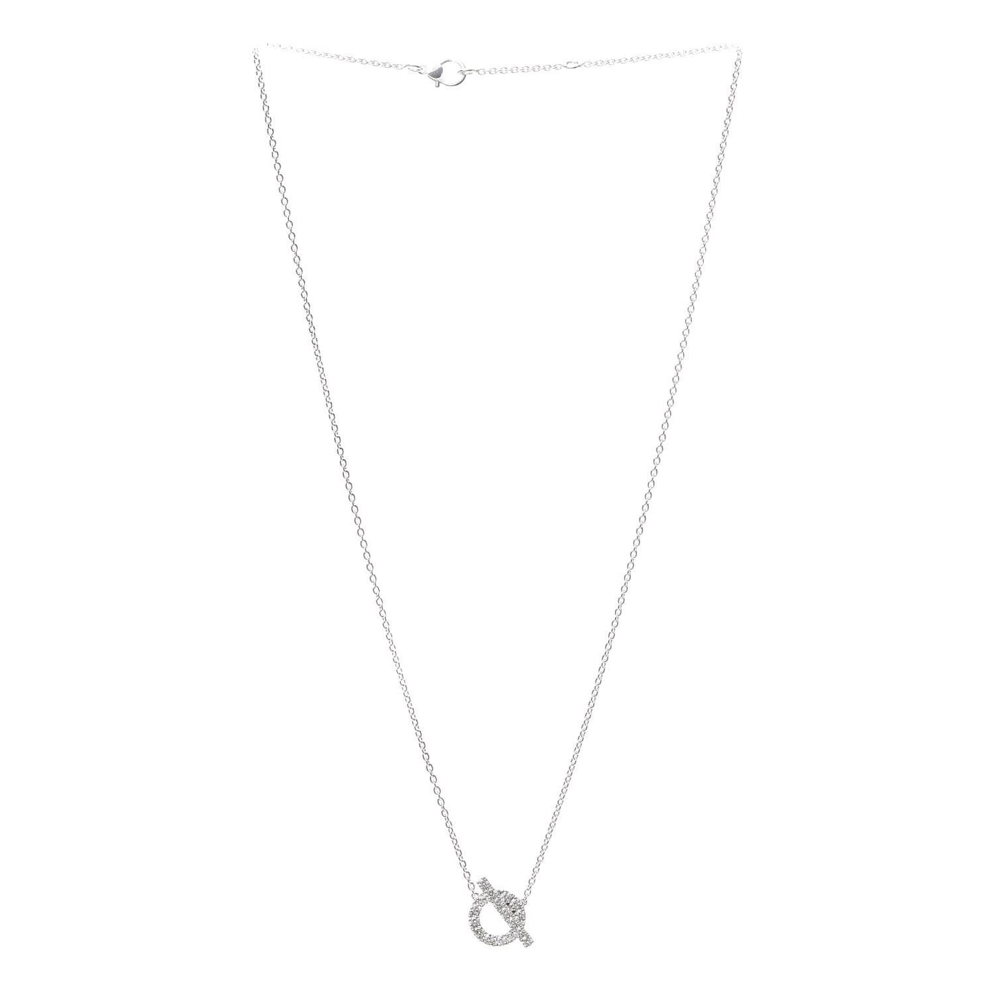 18K White Gold Diamond Finesse Pendant Necklace