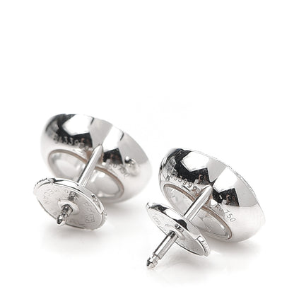 Chopard 18K White Gold Diamond 3 Floating Happy Diamonds Heart Earrings 3 of 4