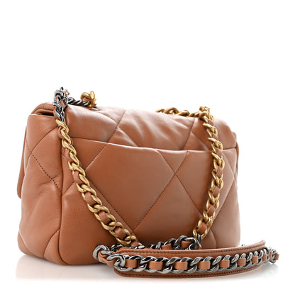 Chanel Lambskin Quilted Medium Chanel 19 Flap Brown 2 of 10