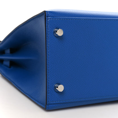 Hermes Epsom Kelly Sellier 28 Bleu France 9 of 11