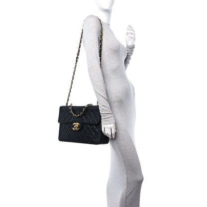 Chanel Lambskin Quilted XL Jumbo Single Flap Black 2 of 11