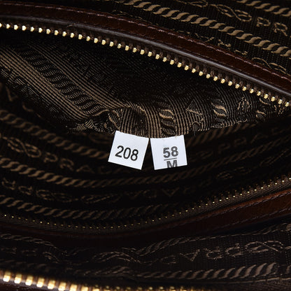 Prada Vitello Shine Boston Bag Palissandro 9 of 15